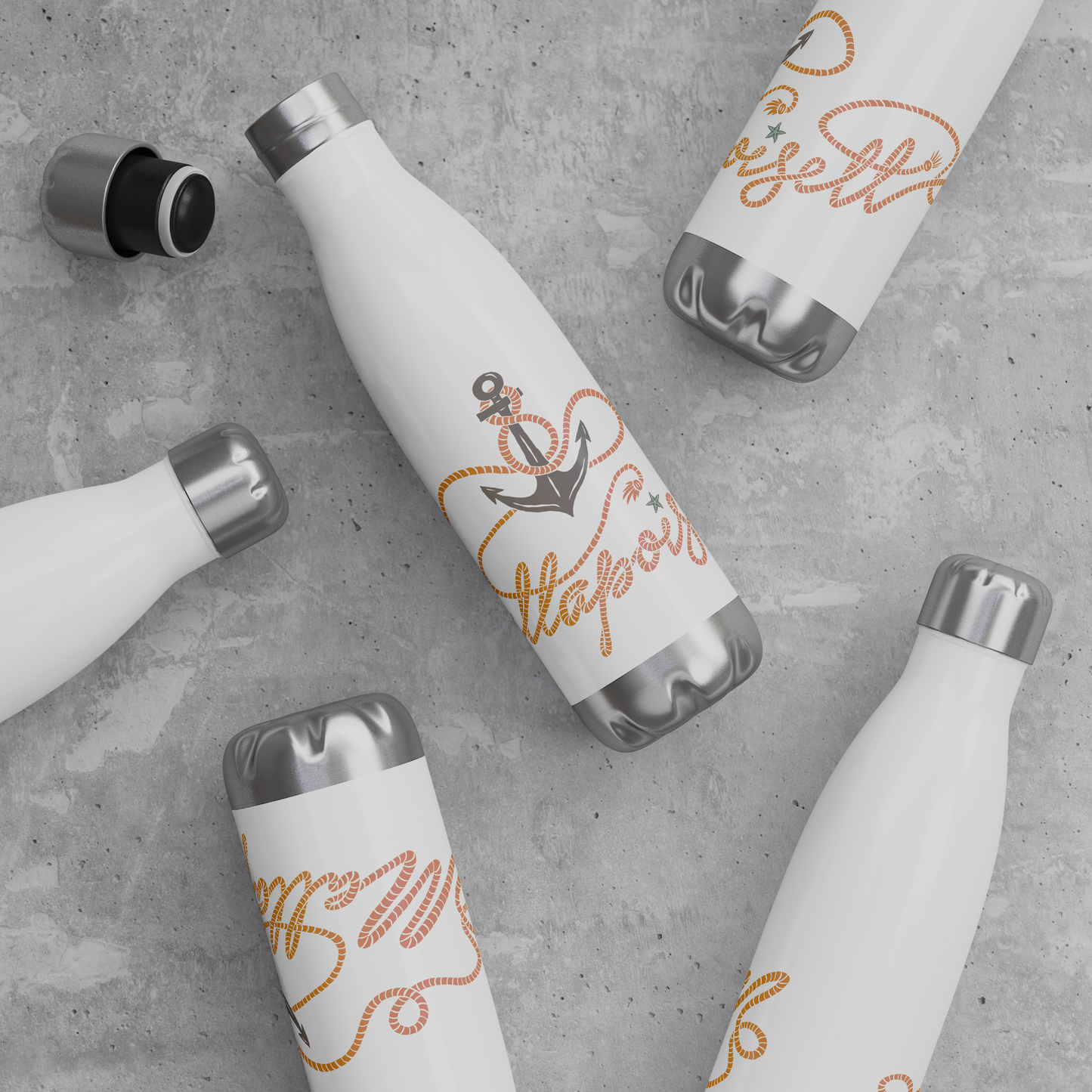 Anchored_in_Mattapoisett_Water_Bottle_WaterBottle_Scattered_Mockup.png