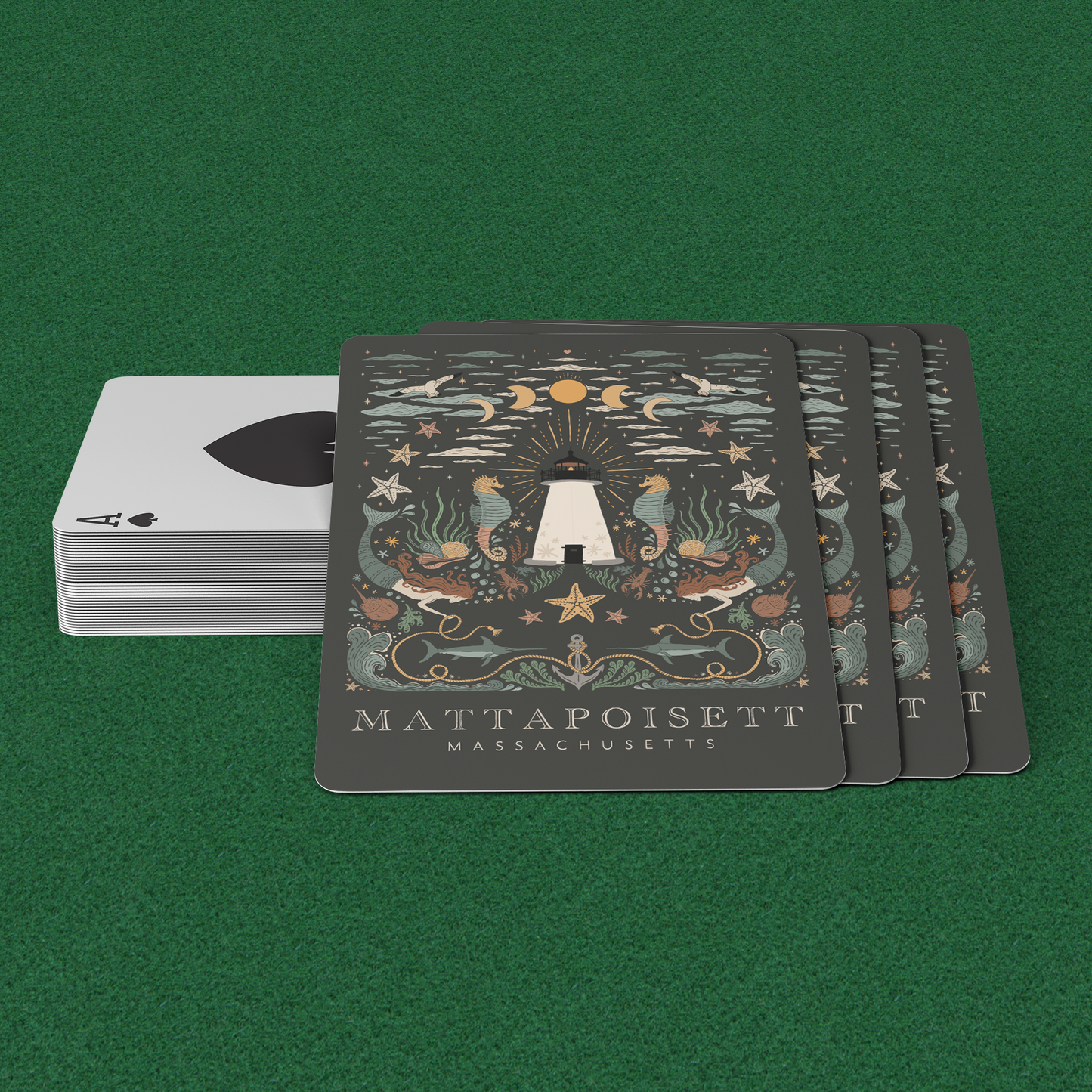 Mattapoisett_Playing_Cards_4_Cards_WDeck_Mockup.png