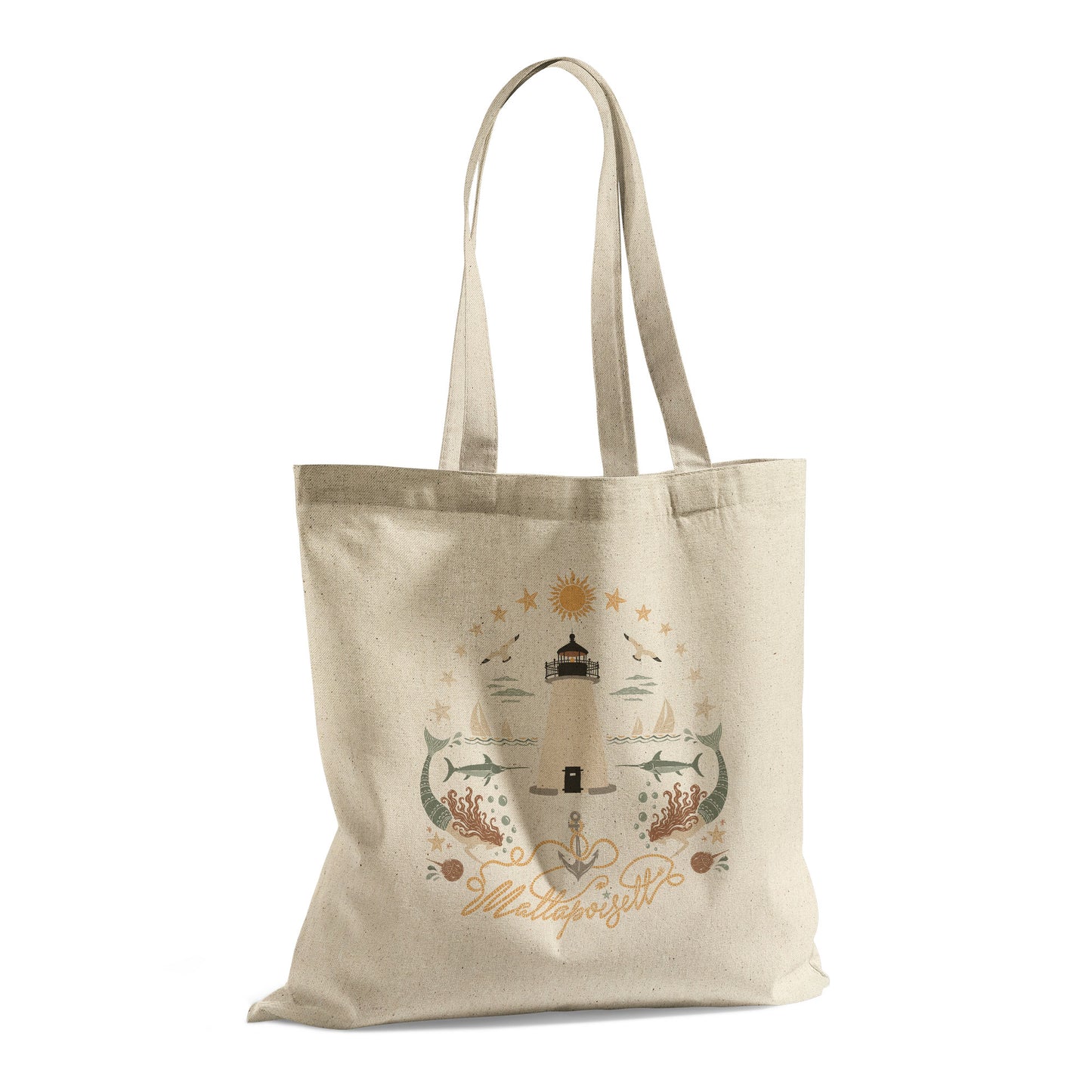 Nautical Mattapoisett Cotton Tote