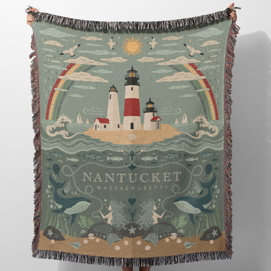 Nautical Nantucket Woven Blanket