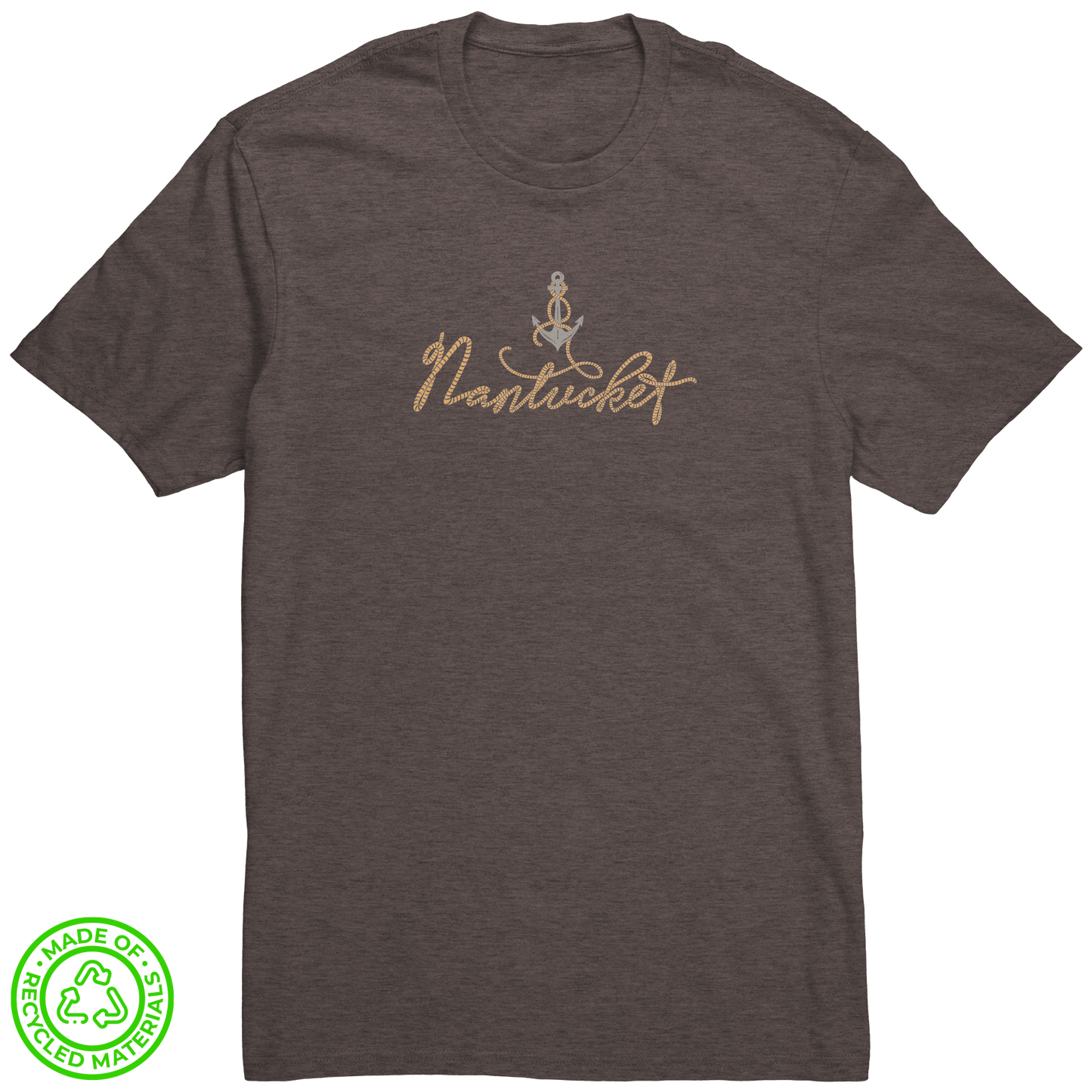 Anchored_in_Nantucket_Recycled_Tee_Re-Tee_Flat_Front_-_Deep_Brown_Heather_Mockup.png