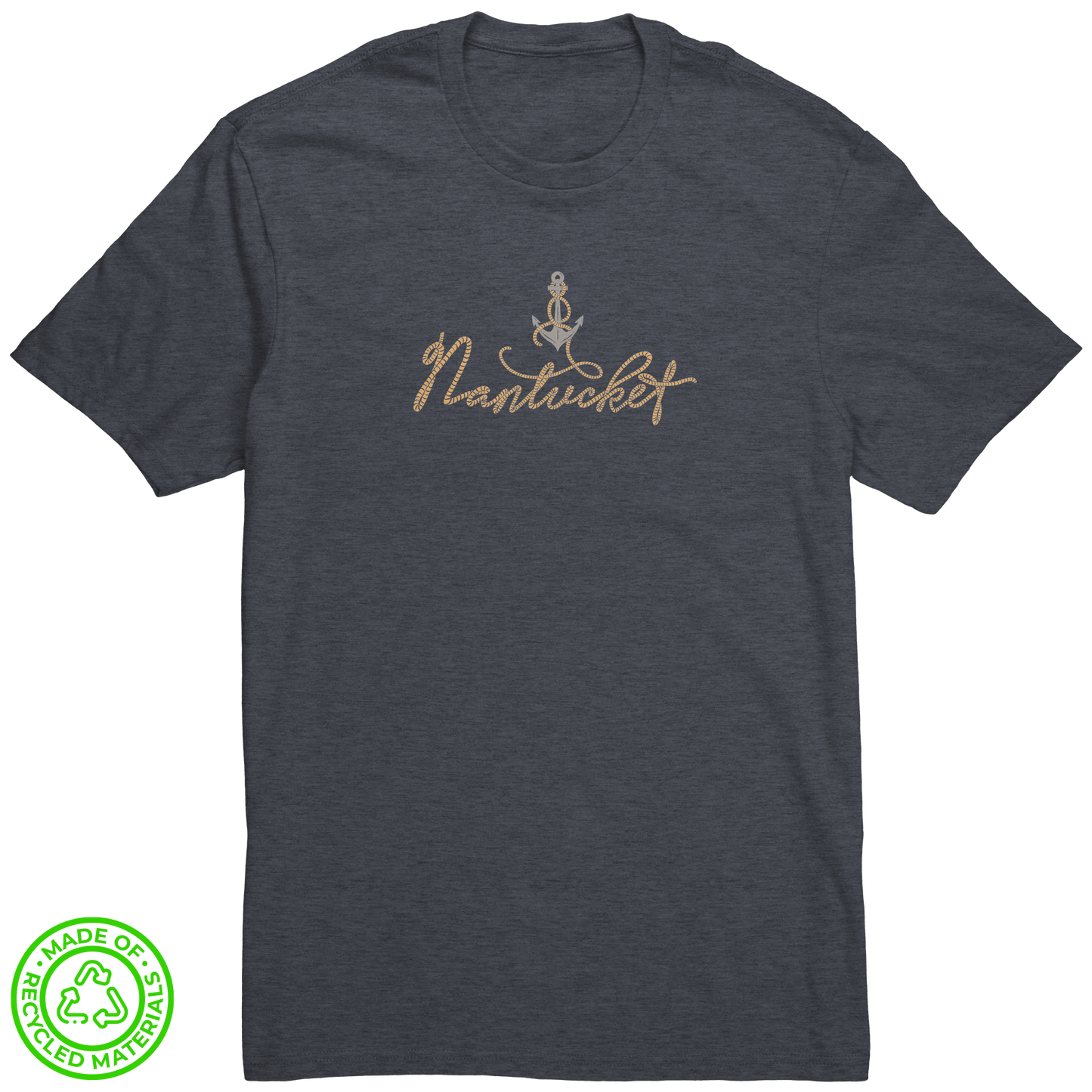 Anchored_in_Nantucket_Recycled_Tee_Re-Tee_Flat_Front_-_Heathered_Navy_Mockup.png