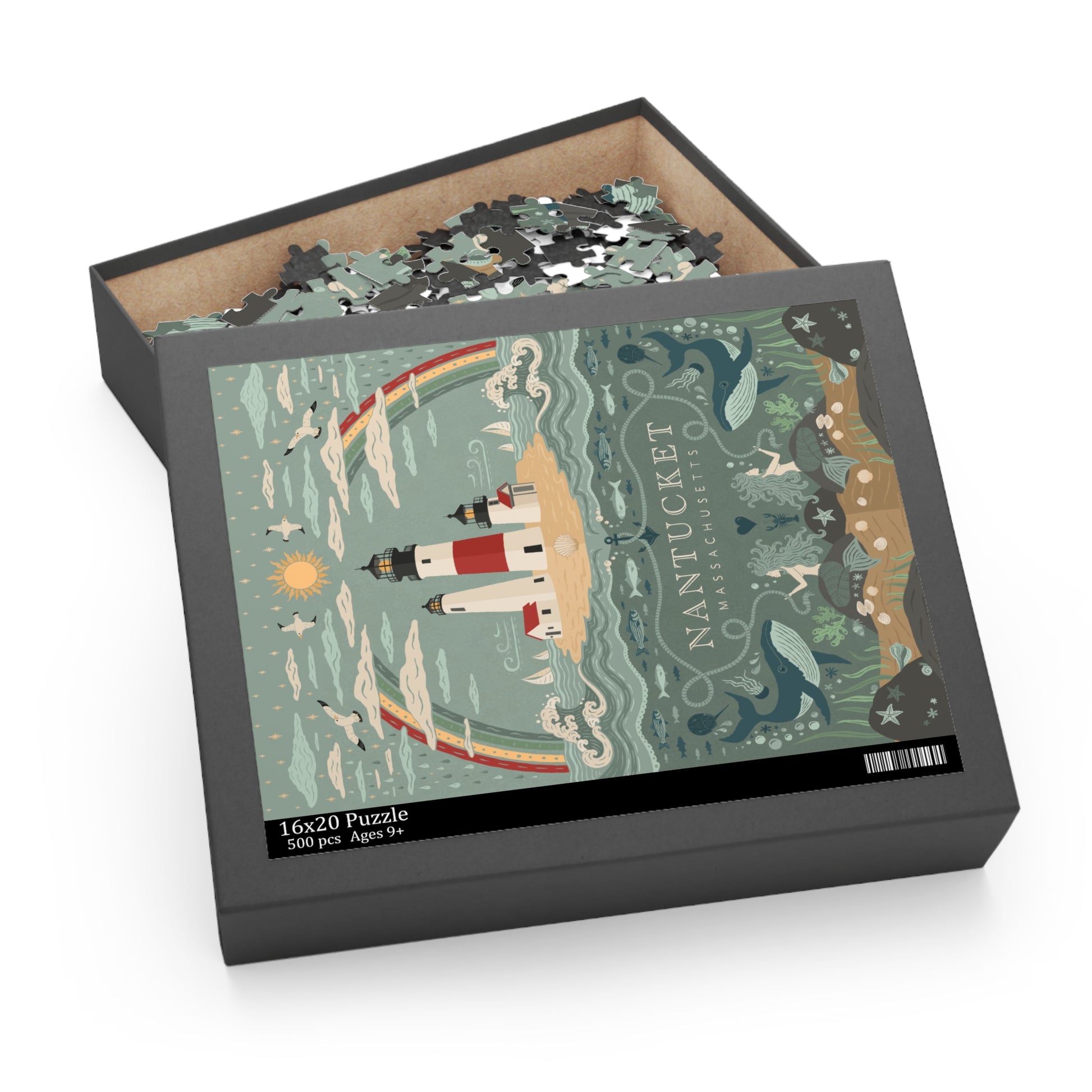 Nautical Nantucket Puzzle 500 pieces | Shining Tide Designs