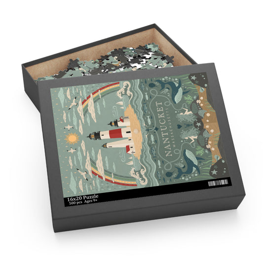 Nautical Nantucket Puzzle 500 pieces | Shining Tide Designs