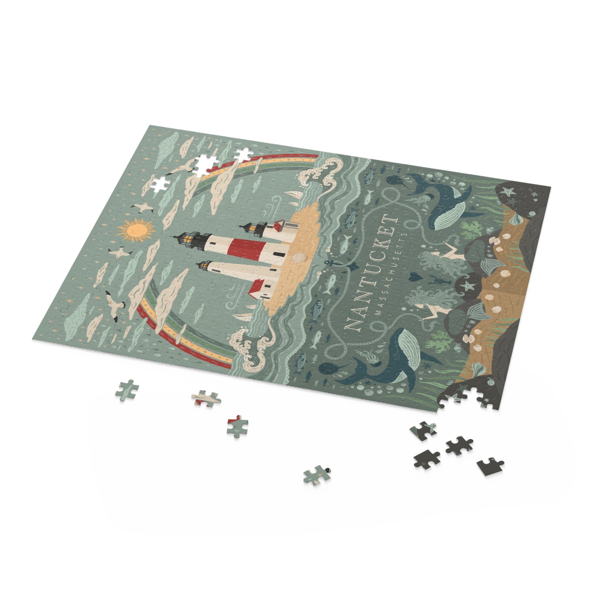 Nautical Nantucket Puzzle 500 pieces | Shining Tide Designs