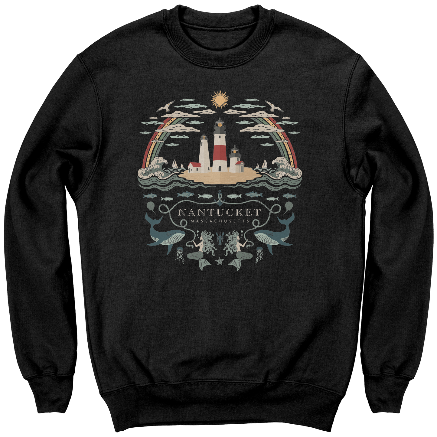 Nautical_Nantucket_Youth_Sweatshirt_Black_Front_Mockup.png
