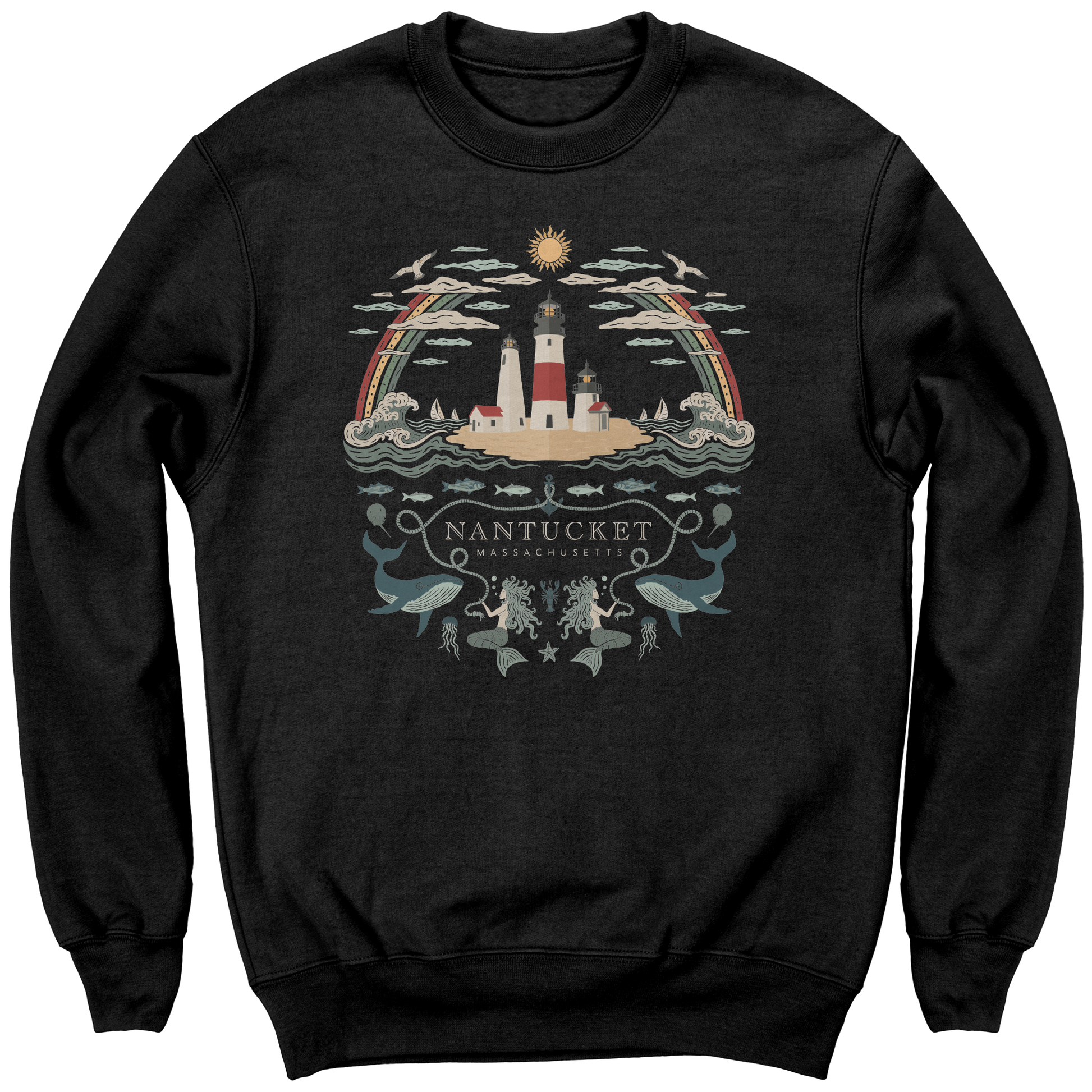 Nautical_Nantucket_Youth_Sweatshirt_Black_Front_Mockup.png