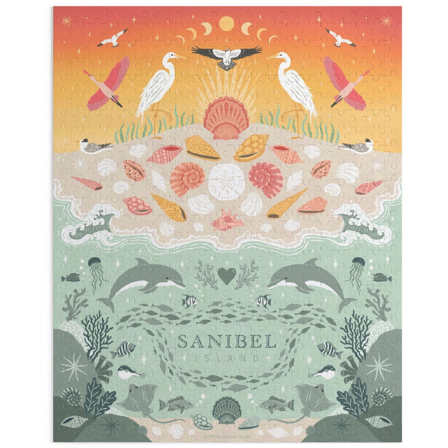 Sanibel Island Sunset Puzzle Front | Shining Tide Designs