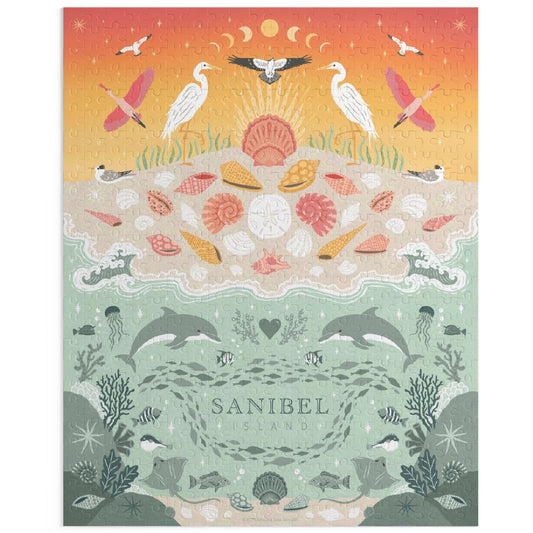 Sanibel Island Sunset Puzzle Front | Shining Tide Designs
