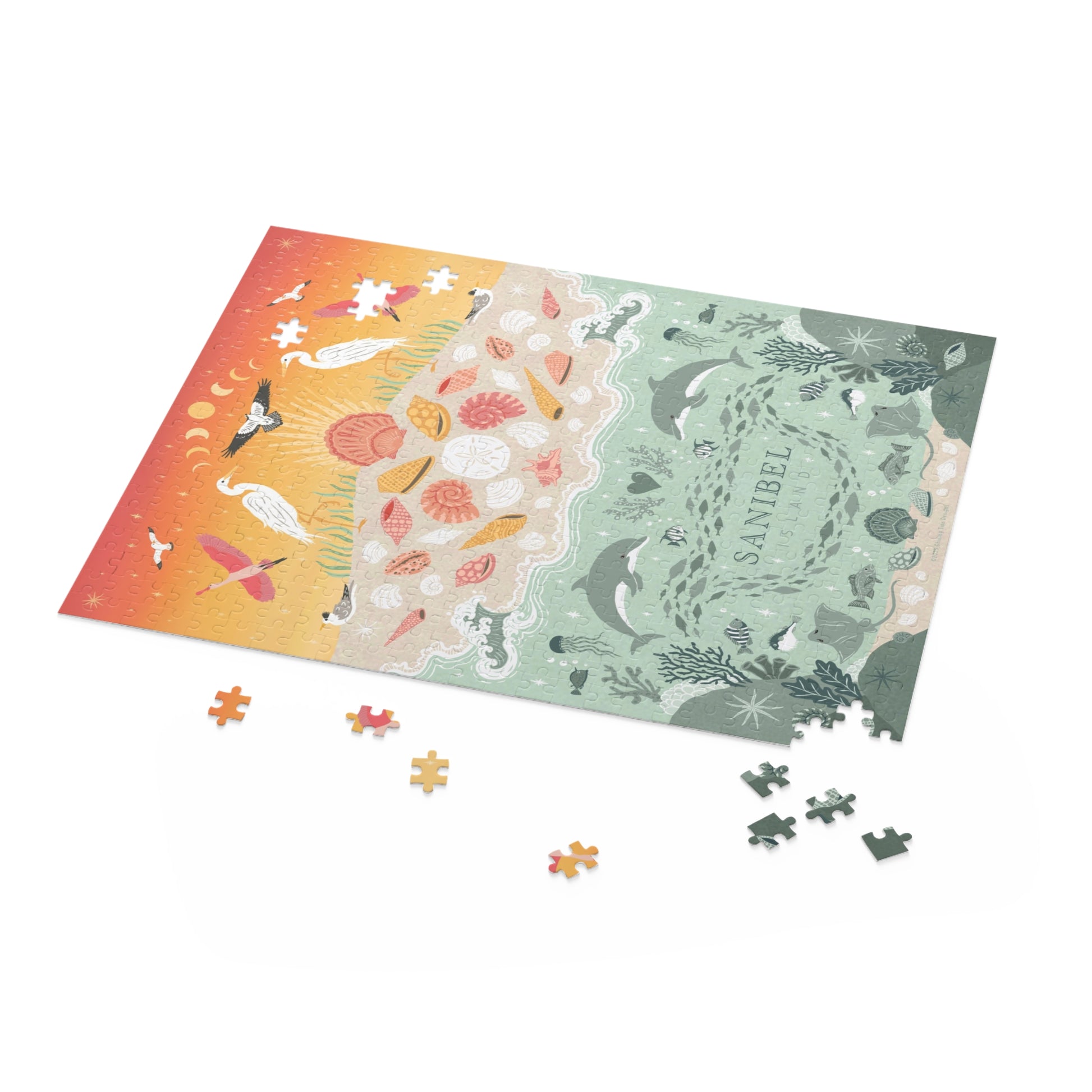 Sanibel Island Sunset Puzzle Front | Shining Tide Designs