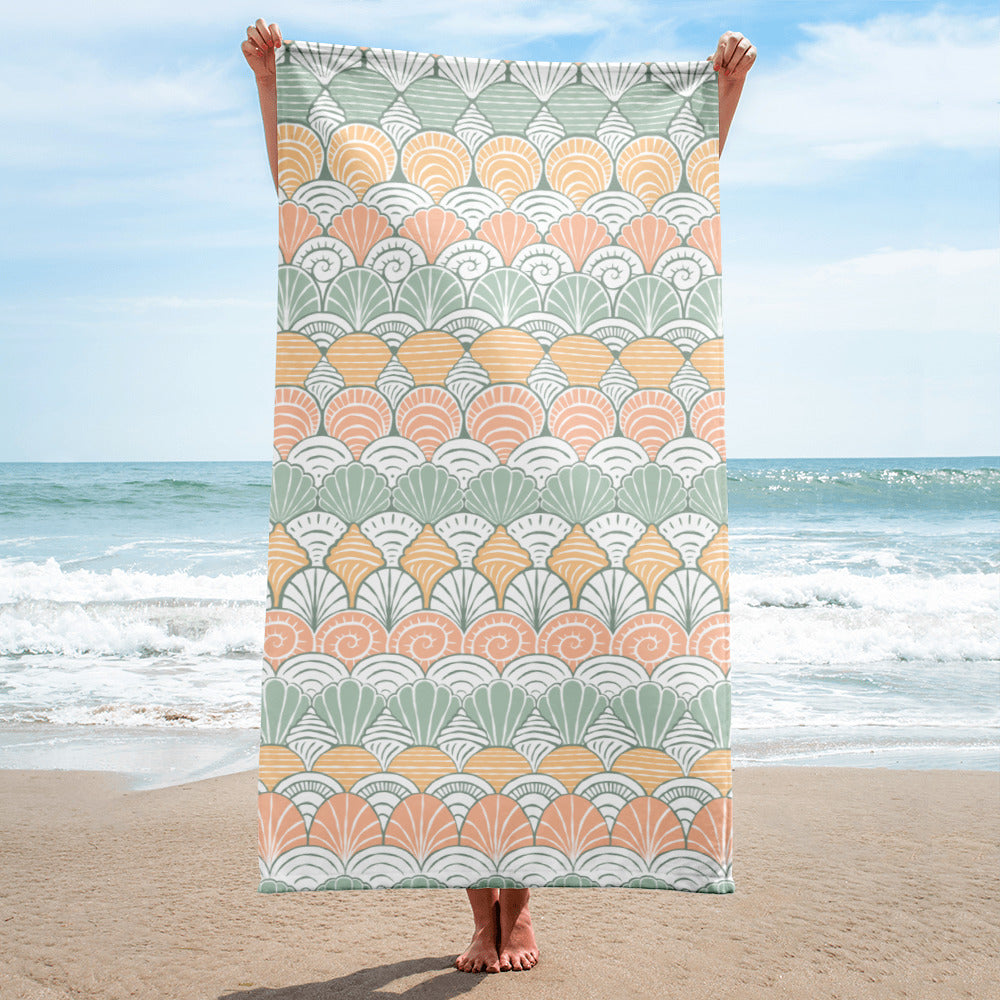 Seashell Pattern Beach Towel