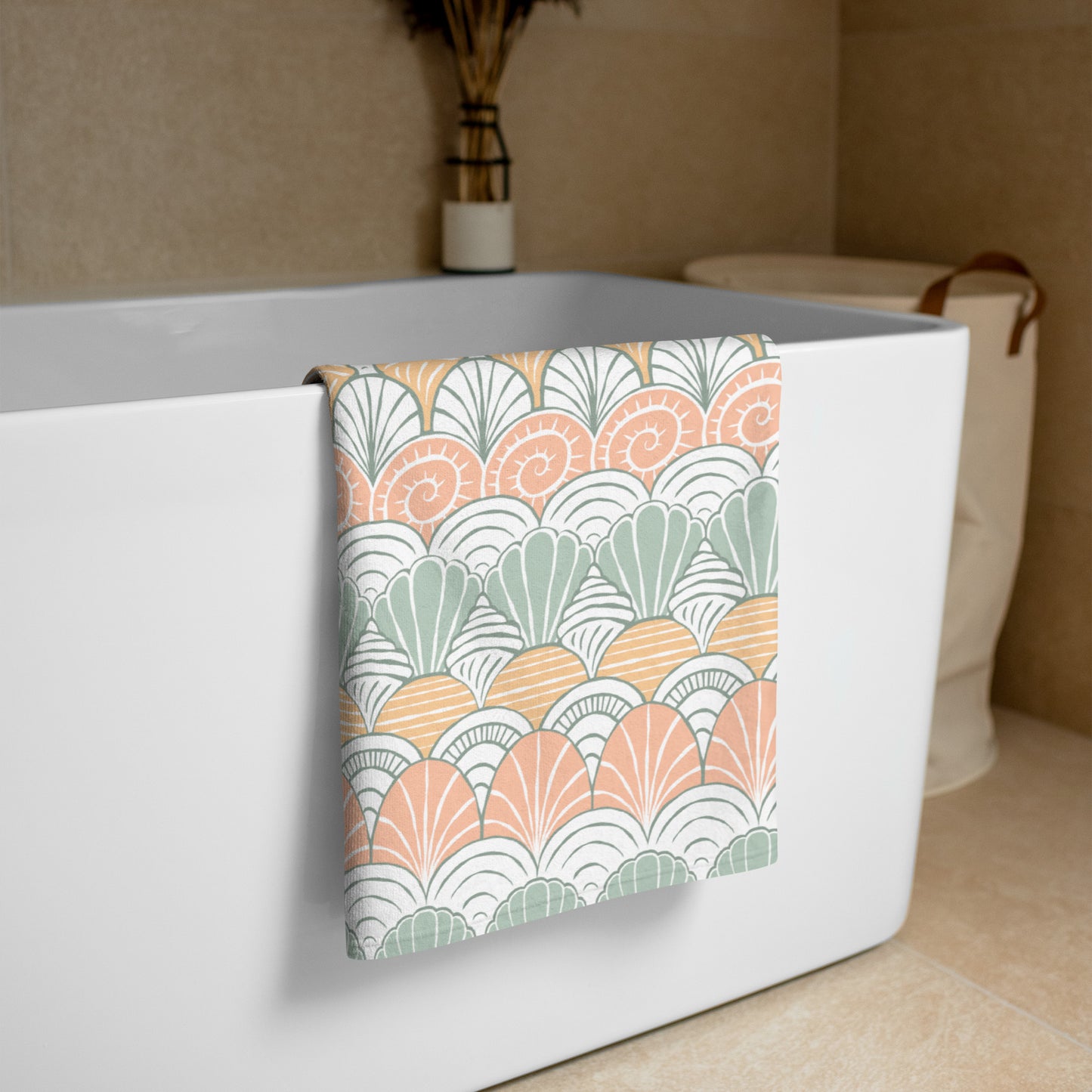 Seashell Pattern Beach Towel