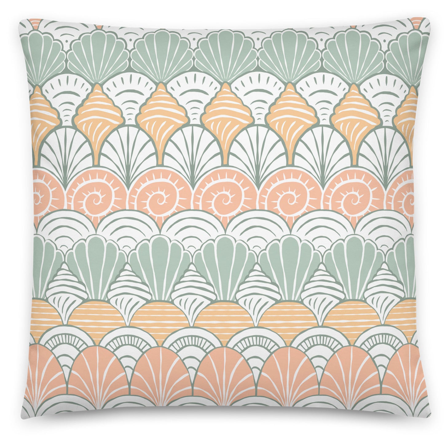 Seashell Pattern Throw Pillow