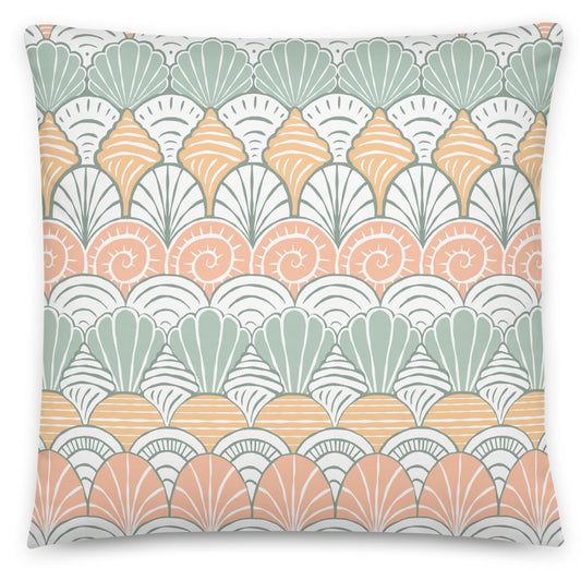 Seashell Pattern Throw Pillow