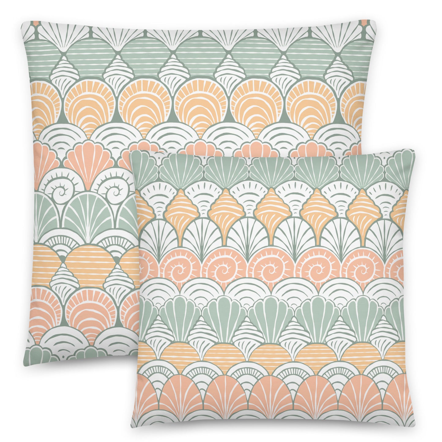 Seashell Pattern Throw Pillow