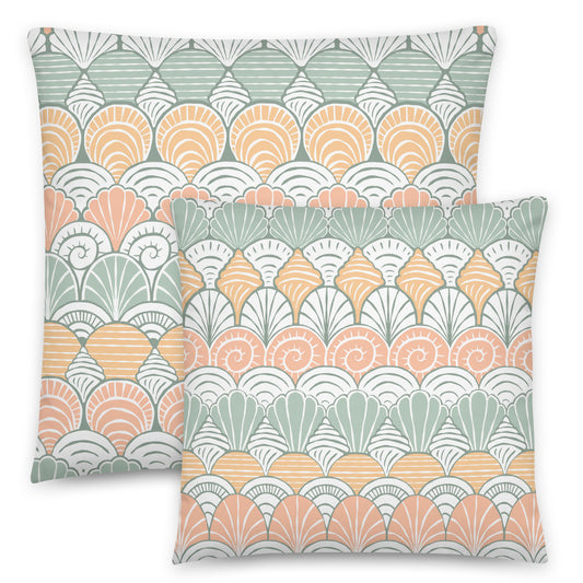 Seashell Pattern Throw Pillow