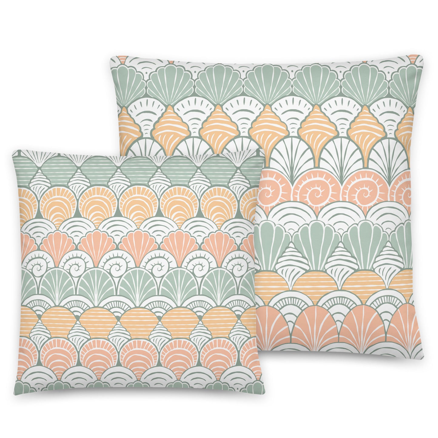 Seashell Pattern Throw Pillow